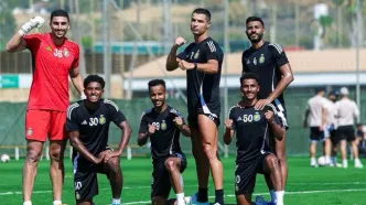 استقبال گرم رونالدو از هالند در تمرین النصر