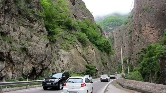 انسداد جاده کرج - چالوس و آزادراه تهران - شمال