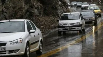 ببینید | شدت عجیب و باور نکردنی بارش باران جاده لار به بندرعباس