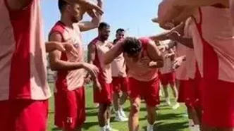 خوش‌آمدگویی به سعید مهری در تمرین امروز پرسپولیس