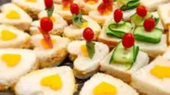 طرز تهیه کاناپ ژامبون و پنیر!