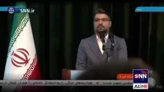 (ویدئو) صدای آژیر در برنامه ای با حضور پزشکیان سبب قطع برنامه شد !