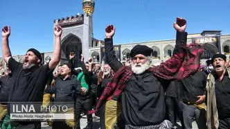 حرم مطهر رضوی در سوگ هشتمین امام