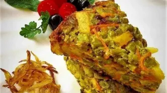 طرز تهیه ناهاری آسان و خوشمزه/ کوکوی لوبیاسبز ؛ غذای محبوب تبریزی‌ها