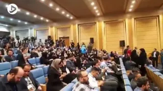 ببینید | ویدئوی اختصاصی خبرنگار اعتماد از مکان برگزاری نشست خبری رئیس‌جمهور با اصحاب رسانه