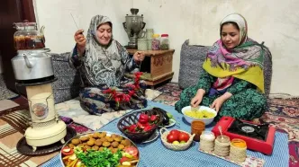 (ویدئو) غذای روستایی در آذربایجان غربی؛ پخت فلافل به روشی متفاوت