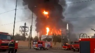 از گسترش آتش‌سوزی در کارخانه گرمسار جلوگیری شد