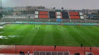 ببینید | آبروریزی در ورزشگاه شهر قدس زمان ورود الغرافه؛ تمرین حریف زیر پروژکتورهای خاموش!