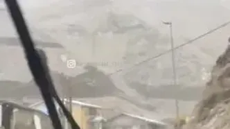 بارش برف در جاده چالوس