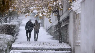 بارش برف و باران در مناطق شمالی کشور/ ویدئو