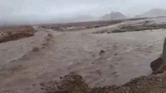 طغیان رودخانه‌ها و مسدود شدن جاده‌ها در خراسان‌‎جنوبی