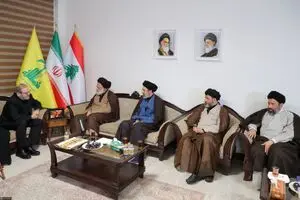 حضور فرزندان رهبر انقلاب در دفتر حزب‌الله لبنان در تهران+عکس