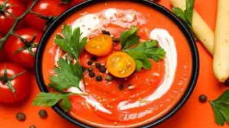 طرز تهیه  سوپ گوجه فرنگی | خیلی خوشمزه س!