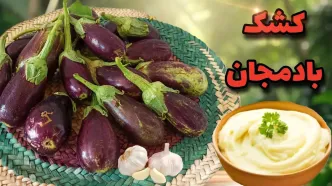 (ویدئو) نمایی از برداشت بادمجان تازه و نحوه پخت یک «کشک بادمجان» رژیمی