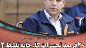 بومی سازی ۳۰ درصد از تجهیزات خارجی پروژه تغلیظ ۲