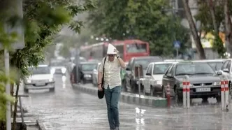 زمان وقوع رگبار باران در تهران