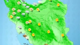 بارش پراکنده در شمال‌غرب کشور / امروز و فردا کدام استان ها بارانی است؟ + نقشه