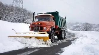 بارش برف سنگین در کجور مازندران + فیلم