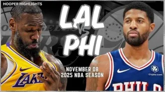 ویدیو| خلاصه بسکتبال NBA / لس آنجلس لیکرز - فیلادلفیا