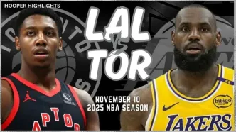 ویدیو| خلاصه بسکتبال NBA / لس آنجلس لیکرز - تورنتو رپتورز