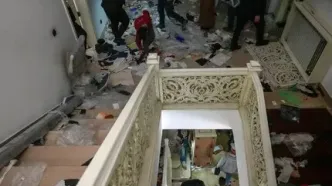 سوری ها اقامتگاه شخصی بشار اسد در دمشق را غارت کردند + عکس