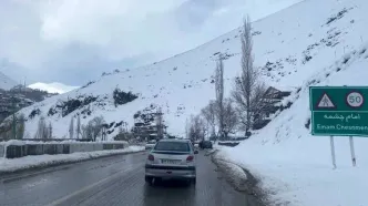 برف و باران و مه در محورهای ۱۴ استان/ انسداد شبانه هراز تا فردا