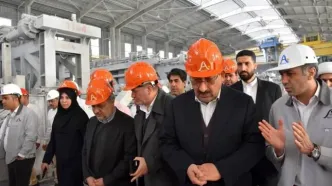 بازدید وزیر صمت از مجتمع صنایع آلومینیوم جنوب در منطقه ویژه لامرد