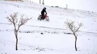 تصاویر | تفریحات زمستانی در ابهر - زنجان