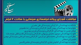 موافقت شورای پروانه فیلمسازی سینمایی با ساخت ۶ فیلم‌نامه