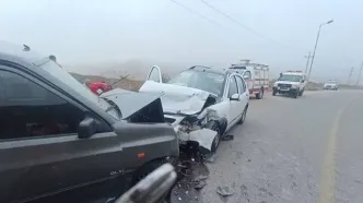 ببینید | تصادف شدید پژو ۲۰۶ و تیبا در کنارگذر لشگری نرسیده به شیشه‌مینا در تهران