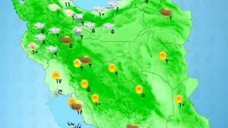 بارش پراکنده در مناطق شمالی کشور / سامانه بارشی جدید در راه ایران + نقشه