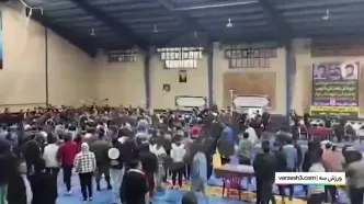 ورزشگاه کشتی به میدان جنگ تبدیل شد/ چاقوکشی در فارس +فیلم