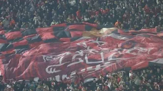 (ویدیو) آتیش‌زدن پرچم پرسپولیس توسط هواداران تراکتور!