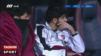 حال خراب مهدی ترابی پس از گل دوم پرسپولیس!/ فیلم