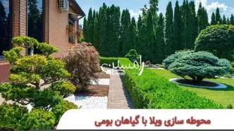 محوطه سازی ویلا با گیاهان بومی