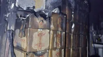 آتش سوزی یک ساختمان اداری در خیابان خردمند