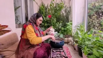 غذای روستایی در ایران؛ پخت خورشت فسنجان به روش سنتی و اصیل