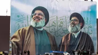 لحظه به لحظه با مراسم تشییع سید حسن نصرالله/ جمعیت خیره کننده در مراسم تشییع سید حسن نصرالله +فیلم وتصاویر