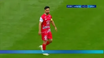 گل اول سپاهان به پرسپولیس با ضربه سر زیبای محمد مهدی محبی