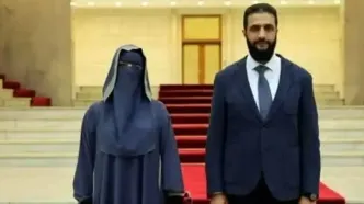 همسر جولانی برای نخستین بار در کنار او دیده شد +عکس