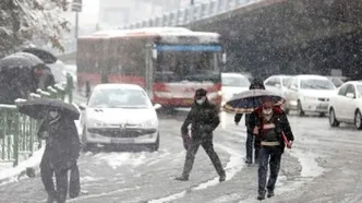 شروع بارش سنگین برف در تهران