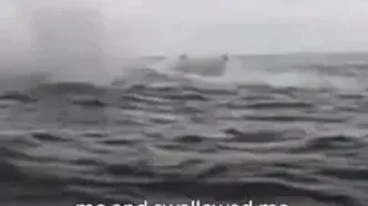 لحظه‌ای که نهنگ قاتل مرد قایق‌ران را قورت داد!