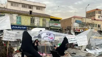 کتک کاری شدید در میان تجمع کنندگان حامی قانون عفاف و حجاب در مقابل مجلس + فیلم