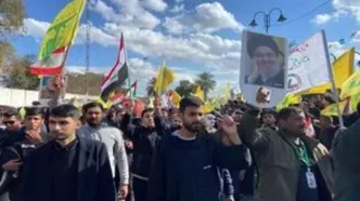 برگزاری مراسم تشییع نمادین شهیدان نصرالله و صفی الدین در عراق