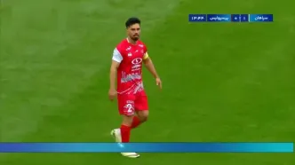 گل اول سپاهان به پرسپولیس با ضربه سر زیبای محمد مهدی محبی + ویدئو