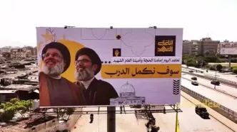 تصاویری از مراسم تشییع شهیدان سید حسن نصرالله و سید هاشم صفی الدین