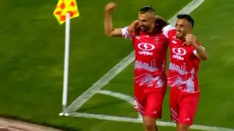 گل اول پرسپولیس به ملوان توسط علیپور + ویدئو