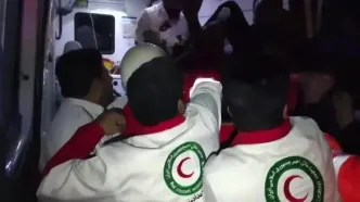 افزایش تعداد فوتى هاى حادثه دلخراش واژگونى اتوبوس در کرمان به ١٤ نفر