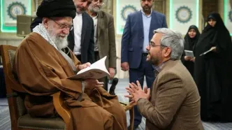 تصاویر: دیدار شاعران و اهالی فرهنگ و ادب فارسی با رهبر انقلاب