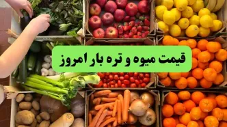 جدیدترین قیمت میوه و تره بار امروز یکشنبه ۲۶ اسفند ۱۴۰۳